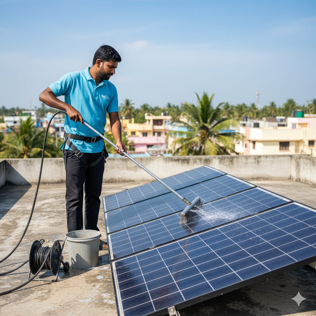 solivio solar and security system service's Panel cleaning services image